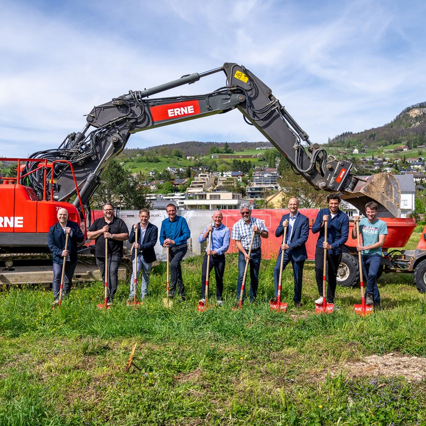Totalunternehmer ERNEplus Spatenstich Dreifachsporthalle Sissach