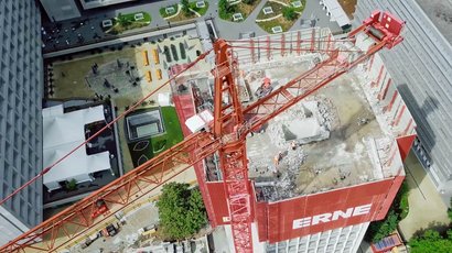 Stiller Rückbau des Syngenta Towers