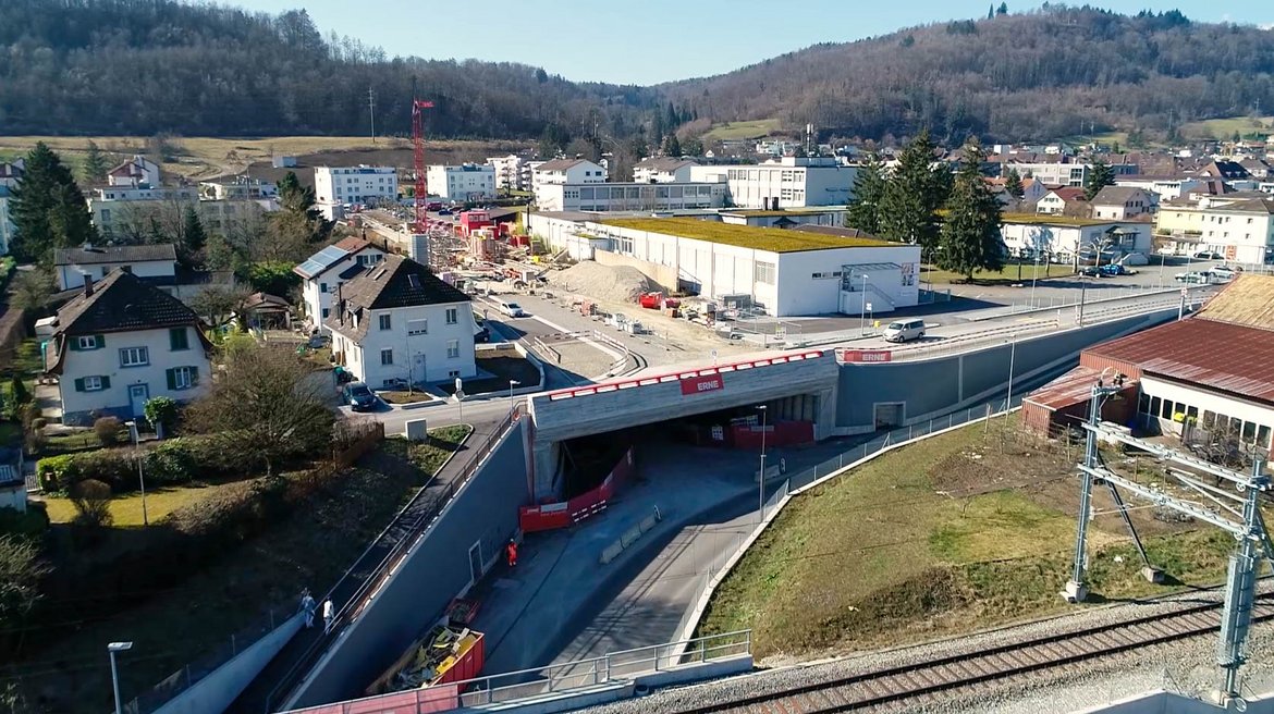 Tunnel Durchflug Ostumfahrung Bad Zurzach 