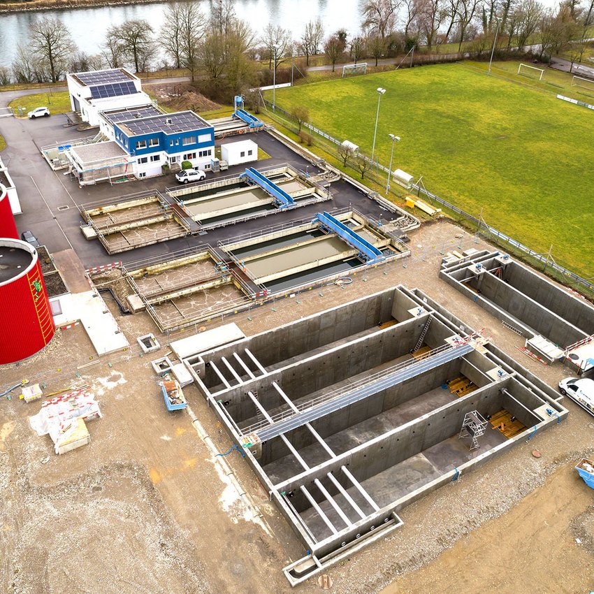 Wasserbau Erweiterung ARA Bad Zurzach neue Becken