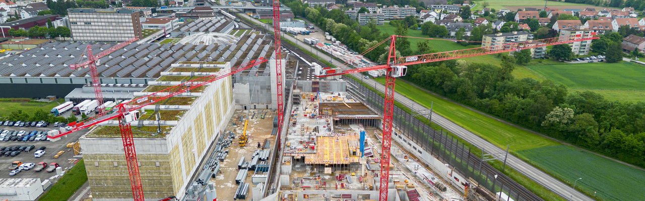 Hochbau Wangen bei Olten Coop Erweiterung Bahnhalle Hochregallager