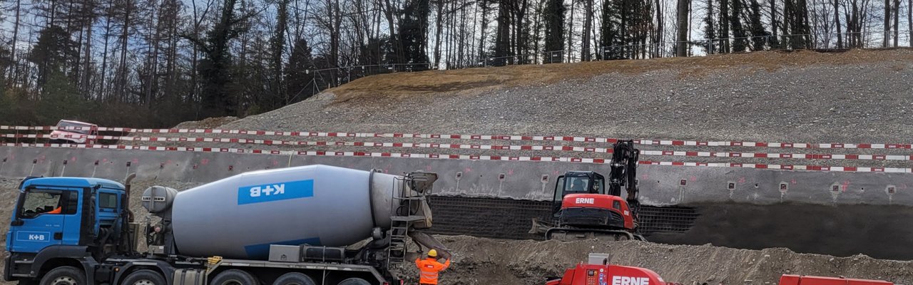 Tiefbau Kaisten Erweiterung ARA Baugrubenaushub