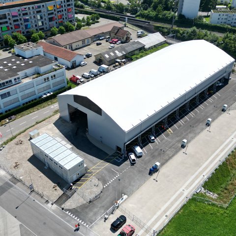 Zürich Provisorium Recyclinghof Looächer ERNEplus Totalunternehmer