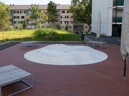 Tiefbau Basel St. Albanteich Promenade, Umgebungsarbeiten