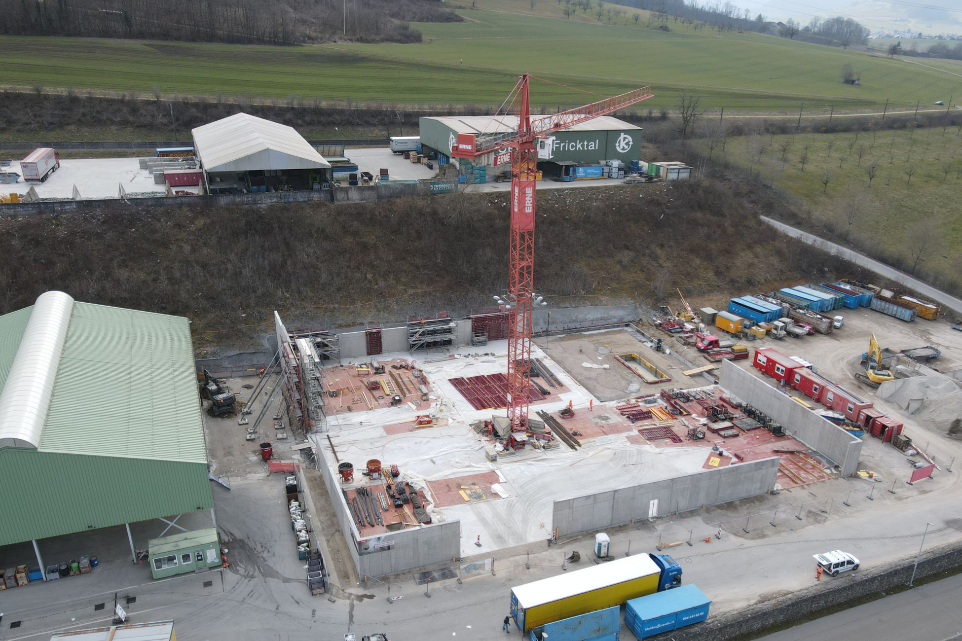Hochbau Frick Neubau Recycling Halle